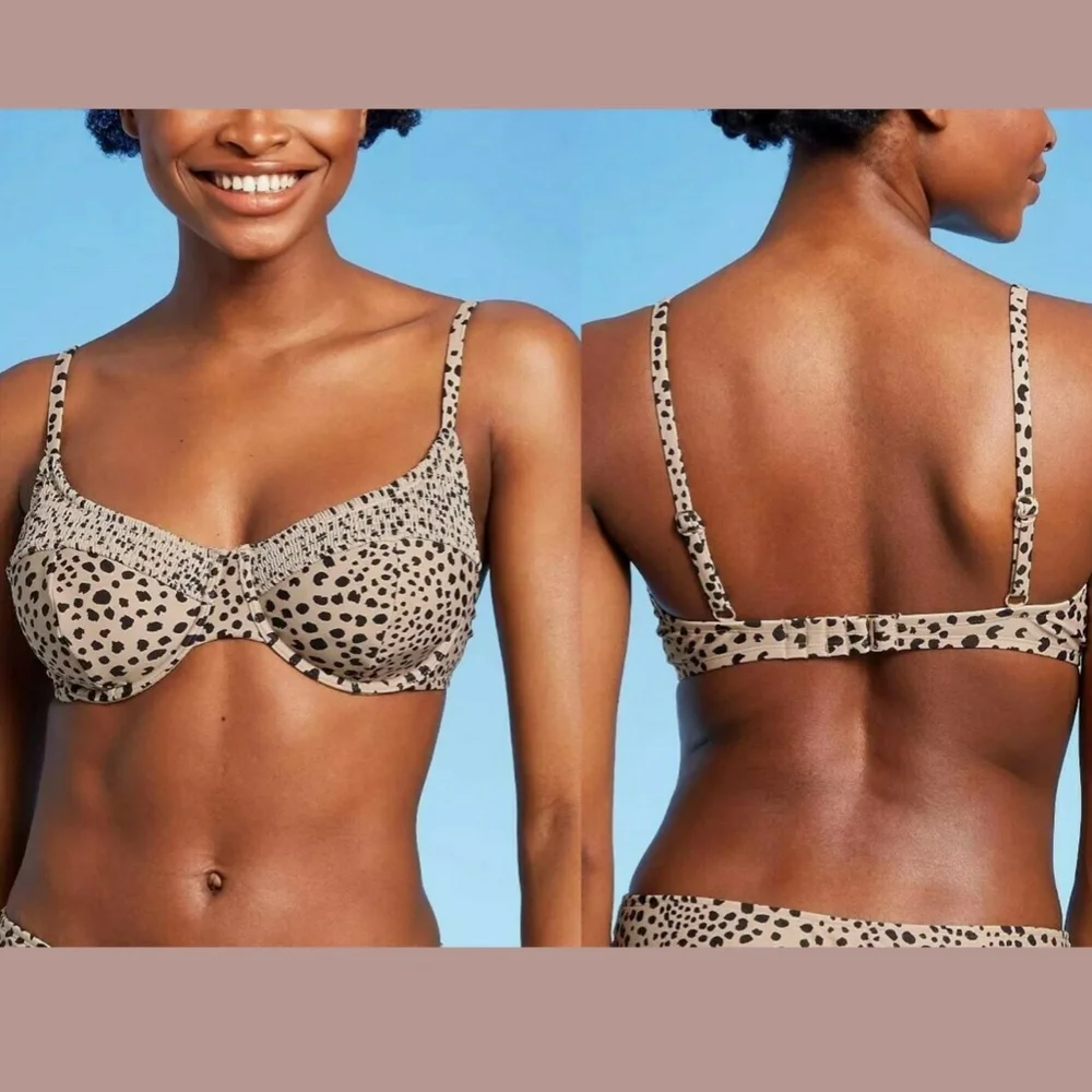 NWT Xhilaration [ XS ] Smocked‎ Underwire Bikini Top + [ S ] Hipster Bottom